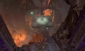 Mroczna, skalista jaskinia z centralną platformą i płonącym piecem. To serce kuźni adamantyny w Baldur's Gate 3.