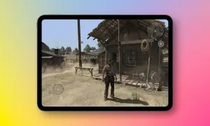 Na tablecie widać grę w klimacie Dzikiego Zachodu. Czy Red Dead Redemption 2 jest po polsku? Ta gra wygląda jakby mogła być.