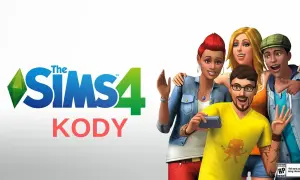 Grupa Simów robi sobie selfie, a obok logo gry The Sims 4 z napisem KODY.