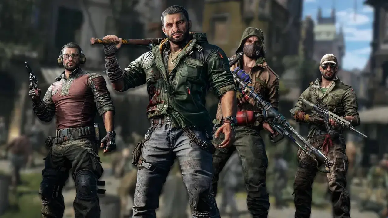 Czterech ocalałych z gry Dying Light, gotowych do walki. Czy Dying Light ma crossplay? Gracze zastanawiają się, czy mogą grać razem niezależnie od platformy.