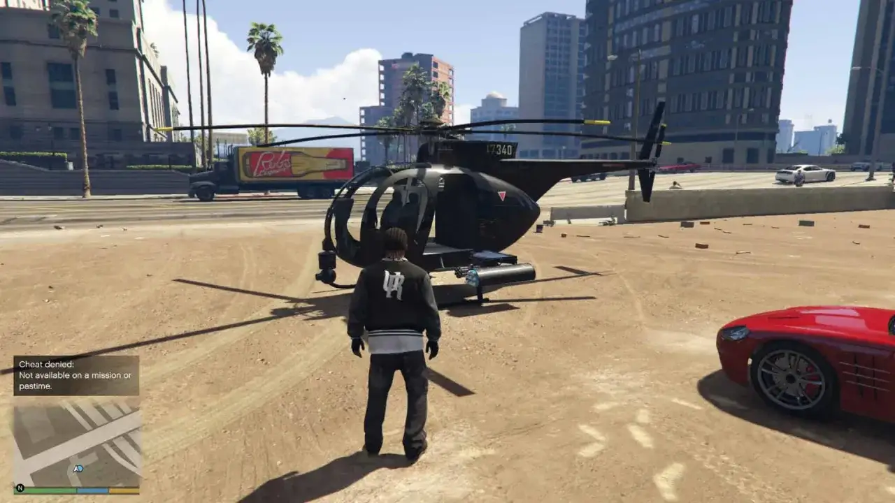 Gracz w GTA V szuka kodów do broni, ale pojawia się komunikat 