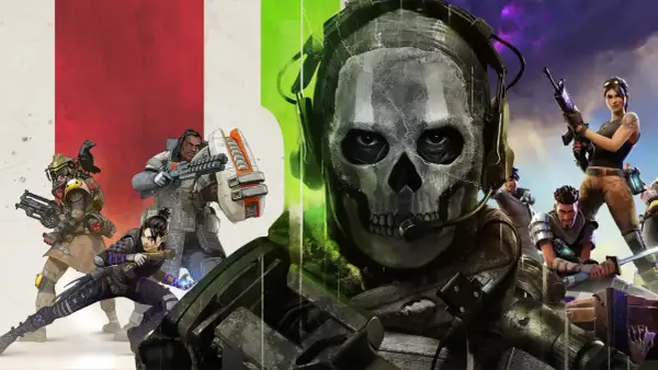 Postacie z gier Apex Legends, Call of Duty i Fortnite.